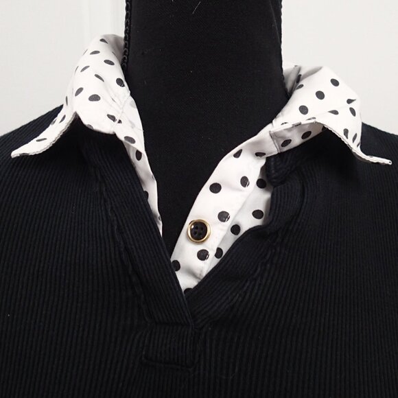 Studio Works Petite Long Sleeve Black Shirt Size PM - Picture 1 of 5